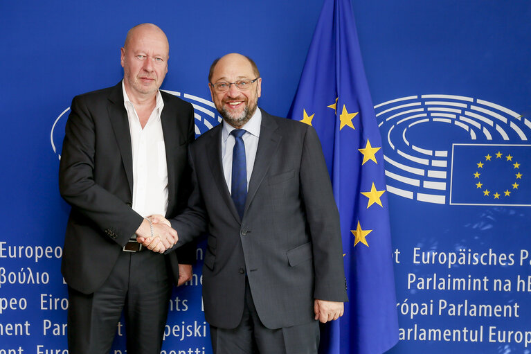 Martin SCHULZ - EP President meets with Thomas HANDEL.