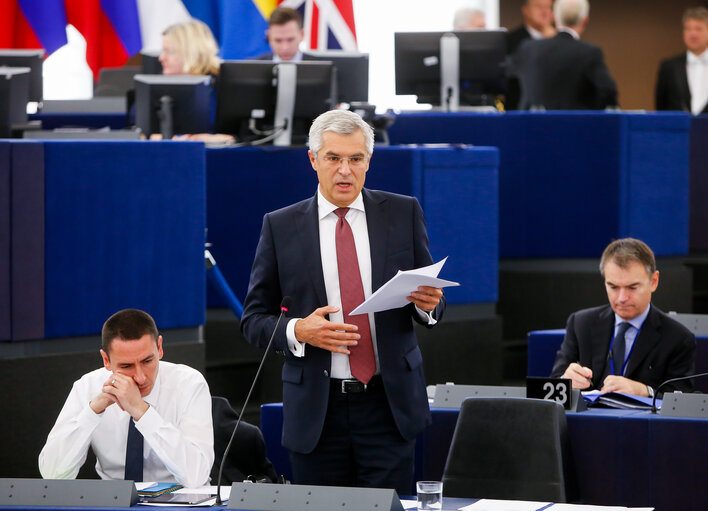 Photo 43: Plenary session week 40 2016 in Strasbourg - Preparation of the European Council meeting of 20 and 21 October 2016. Council and Commission statements