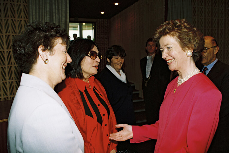 Official visit of the President of Ireland to the EP in Strasbourg.