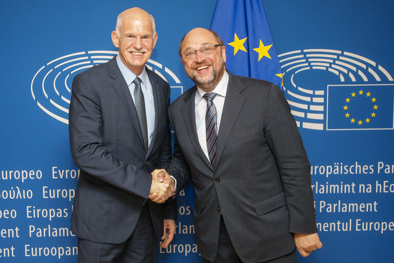 Foto 2: Martin SCHULZ EP President meets with Georgios PAPANDREOU, former Prime Minister of Greece