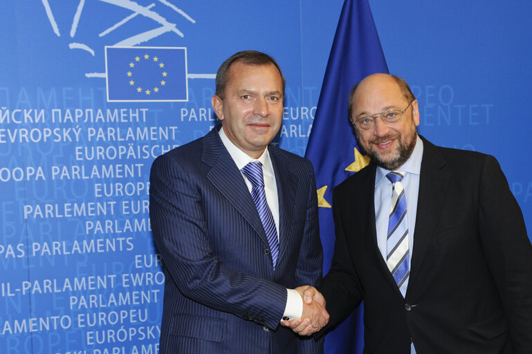 Martin SCHULZ - EP President meets with Andriy KLYUEV -Secretary of the National Security and Defence Council of Ukraine