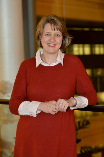 Portrait of MEP Anja WEISGERBER in the European Parliament in Strasbourg