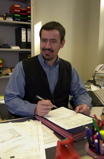 Mover in his office in Brussels