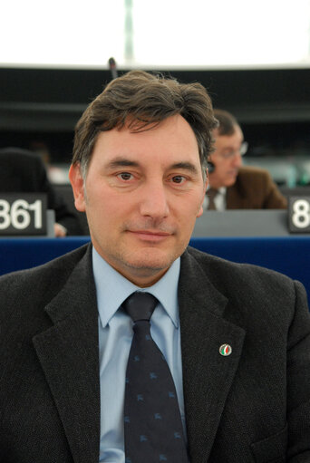 MEP Luca ROMAGNOLI attends a plenary session in Strasbourg