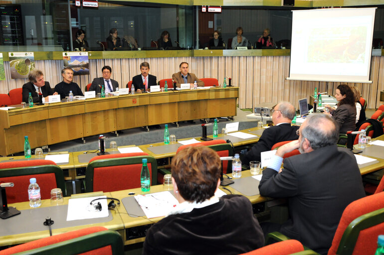 Colombian Vice-President Francisco SANTOS presents the government initiative of joint responsibility in fight against drugs trafic during a meeting in Strasbourg