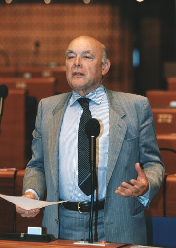 Fernand H.J. HERMAN in plenary session in Strasbourg.