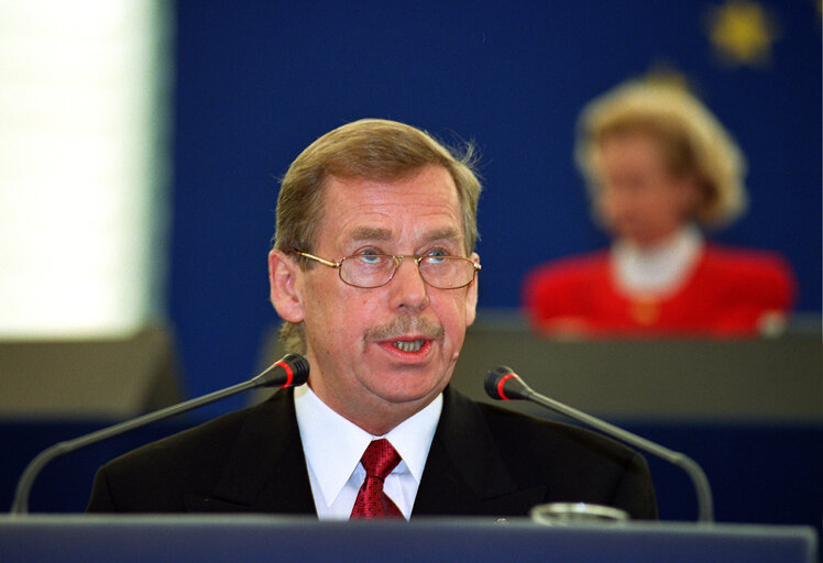 Visit of the President of the Czech Republic to the EP in Strasbourg.