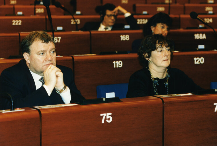 John Walls CUSHNAHAN in plenary session in Strasbourg.