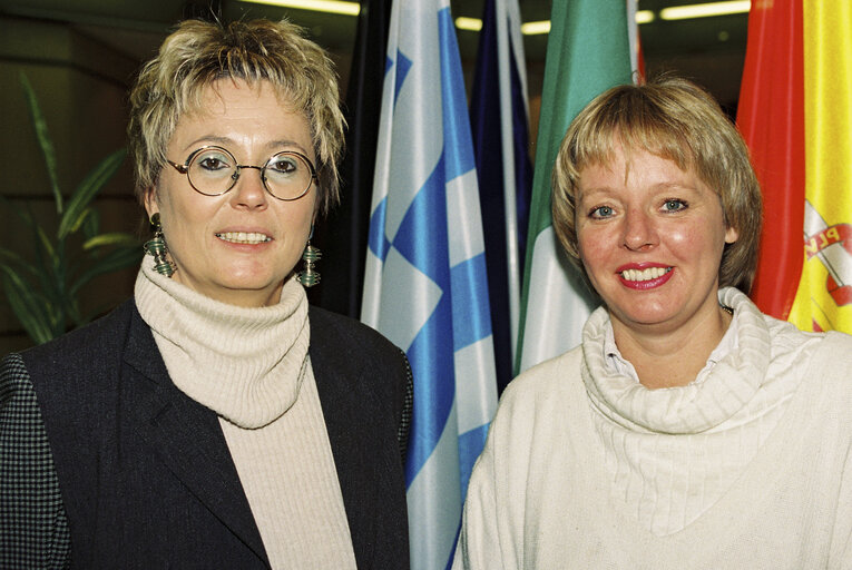 The MEP Karin JONS and visitor Strasbourg in November 1994.