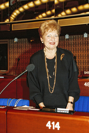 MEP Astrid LULLING at the European Parliament in Strasbourg