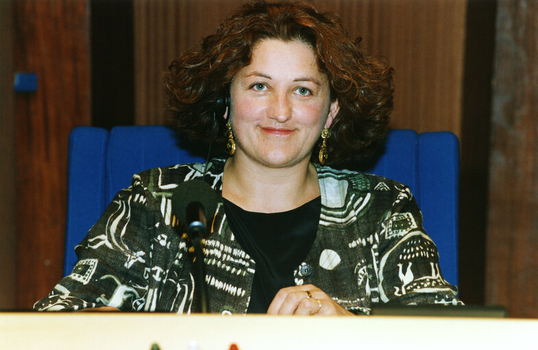 MEP Marie Anne ISLER BEGUIN attends a plenary session in Strasbourg in February 1993