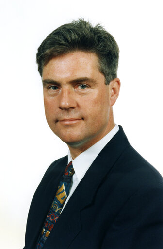 Portrait of MEP Stephen HUGHES in Strasbourg in 1993