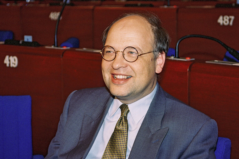 Portrait of MEP Bartho PRONK during the plenary session at the EP in Strasbourg