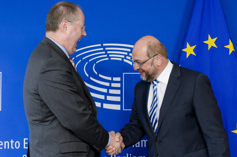 Martin SCHULZ - EP President meets with Peer STEINBRUCK - Member of German Parliament