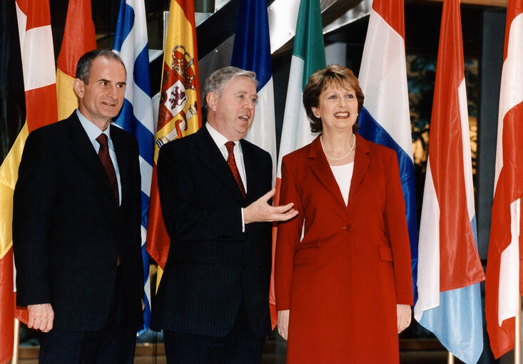 Mary McALEESE, President of Ireland, makes an official visit to the EP in Strasbourg