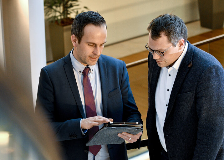 Fotografie 7: Arndt KOHN and Tiemo WÖLKEN in the European Parliament in Strasbourg