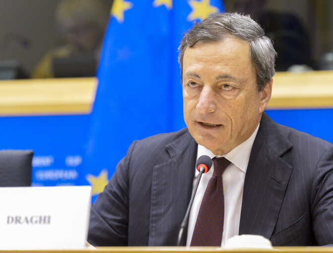 Zdjęcie 15: ECON committee meeting - Public hearing with Mario DRAGHI, chairman of the European systemic Risk Board and President of the European Central Bank