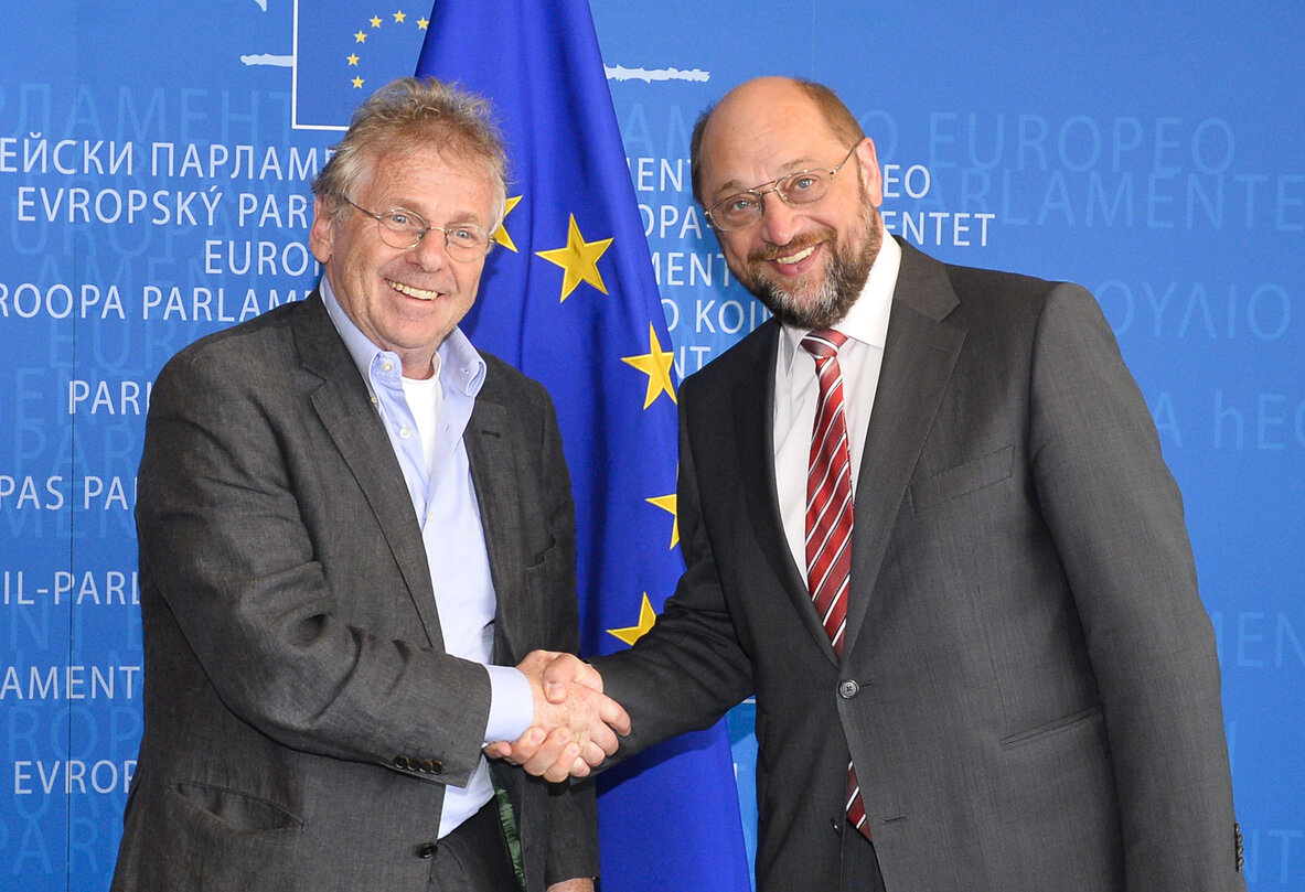 Martin SCHULZ - EP President meets with Daniel COHN-BENDIT