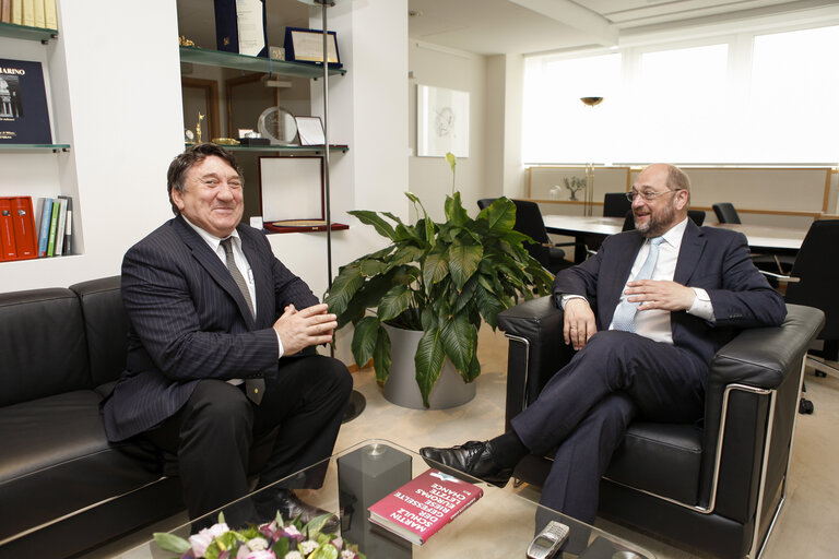 Martin SCHULZ - EP President meets with MEP Vladko PANAYOTOV