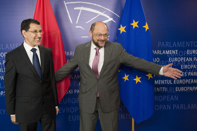 Martin SCHULZ - EP President meets with Saad-Eddine EL OTHMANI, Minister of Foreign Affairs of Morocco