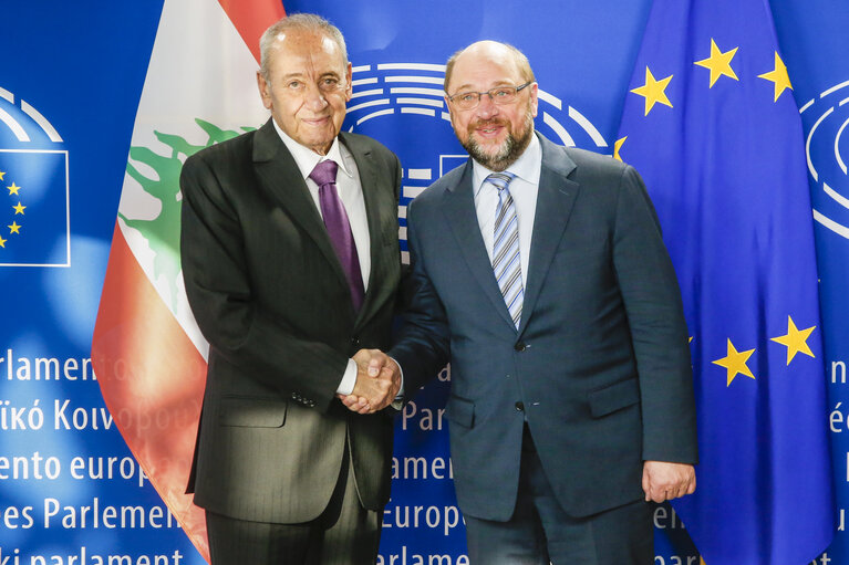 Martin SCHULZ - EP President meets with Nabih BERRI - Speaker of the Parliament of Lebanon