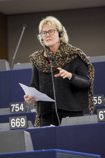 Φωτογραφία 6: Nadine MORANO in plenary session week 05 2016 in Strasbourg