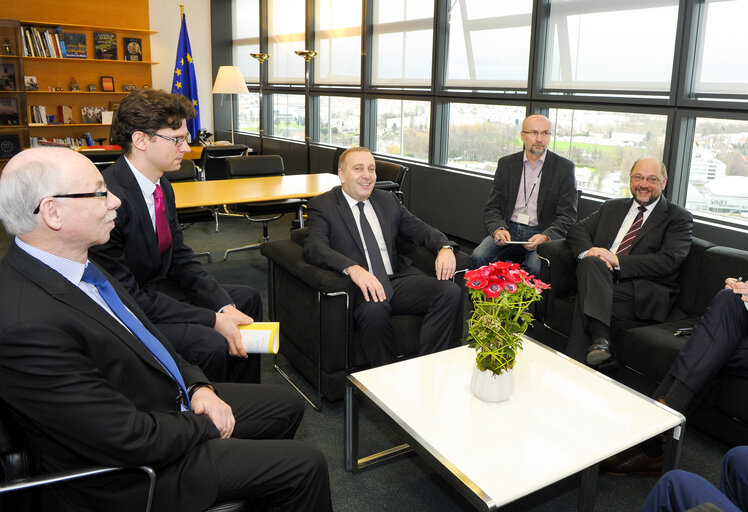 Martin SCHULZ - EP President meets with Mr Grzegorz SCHETYNA - the newly elected head of the Civic Platform political party.