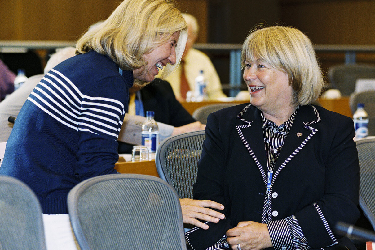 MEP Maria Johanna (Marieke) SANDERS-TEN HOLTE at work in the EP in Brussels