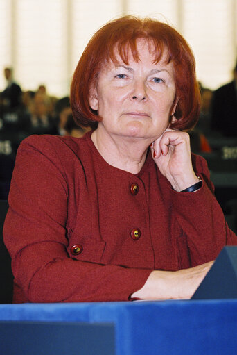 Nuotrauka 1: Portrait of Mep's during the plenary session at the European Parliament in Strasbourg