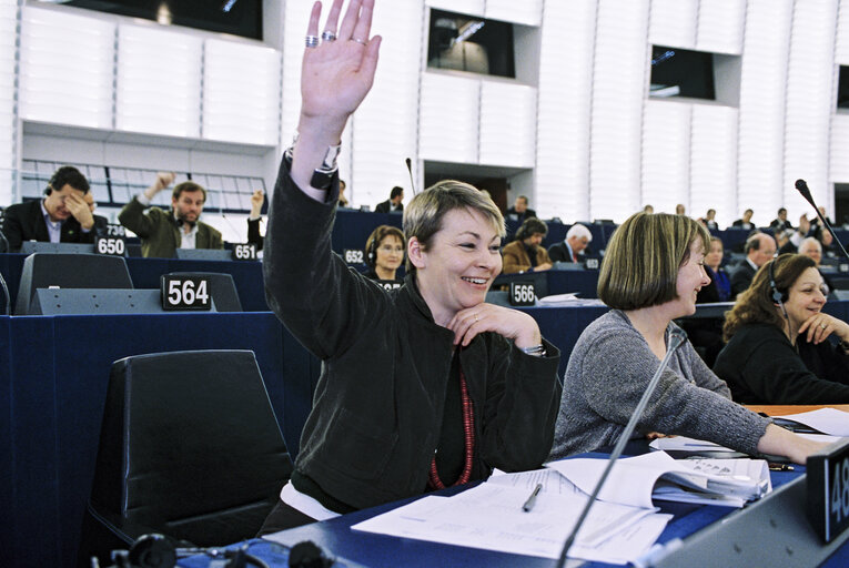 MEP Caroline LUCAS at the European Parliament in Strasbourg