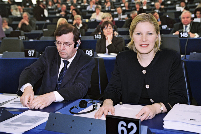 Foto 1: MEP Marjo MATIKAINEN-KALLSTROM in Plenary Session in Strasbourg