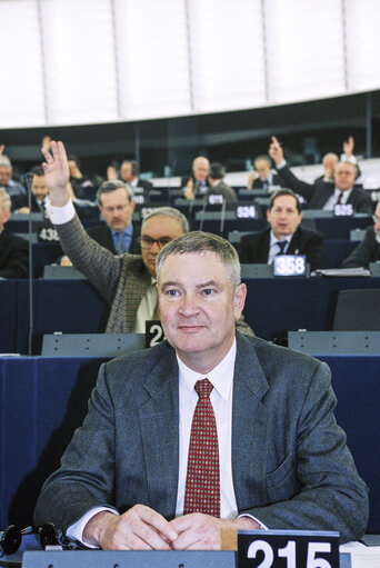 Valokuva 1: MEP Hans-Peter MAYER at the European Parliament in Strasbourg