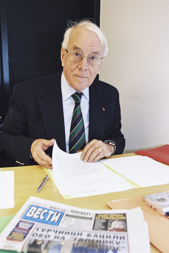 Interview of MEP Philippe MORILLON at the European Parliament in Strasbourg