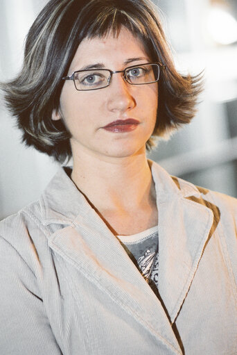 Portrait of Agnieszka PASTERNAK in the EP building at Strasbourg