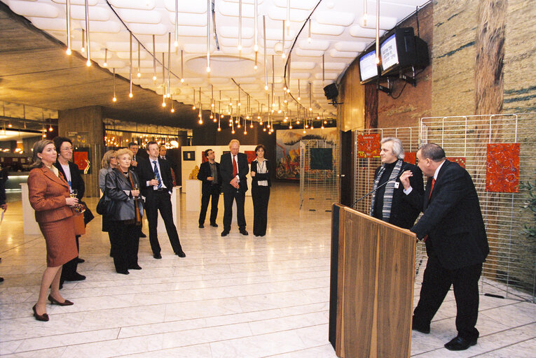 Photo 1 : Opening of an exhibition hosted by Mep Astrid Lulling at the European Parliament in Strasbourg