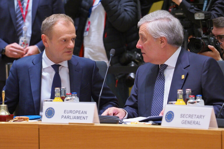 Photo 3 : Special meeting of the European Council ( Art.50 ) - Roundtable discussion