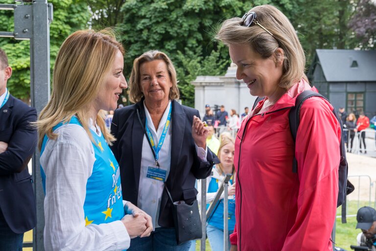 Brussels 20 km running race start