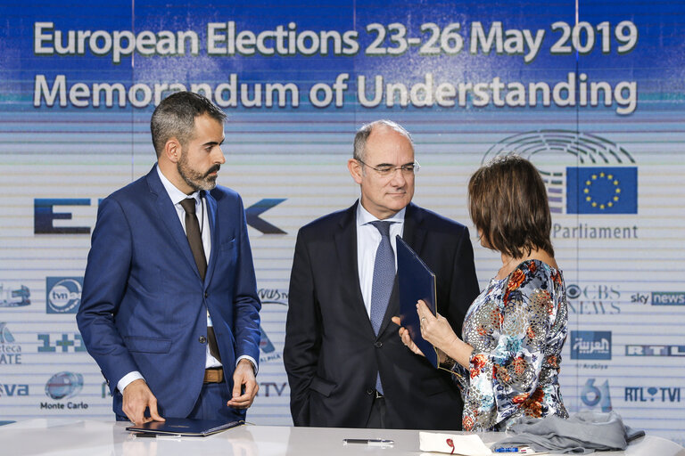 Fotogrāfija 23: Signing of a Memorandum of Understanding between the European Parliament and European News Exchange (ENEX)