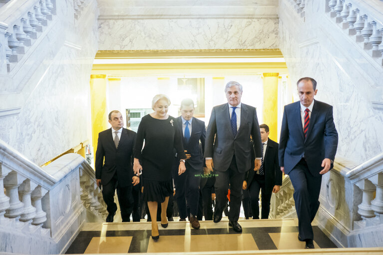 Fotografi 32: Conference of Presidents in Bucharest - Antonio TAJANI, EP President takes part in a working lunch hosted by Viorica DANCILA, Romanian Prime Minister