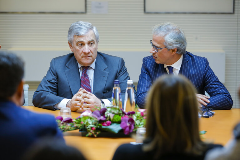 Fotografi 12: Antonio TAJANI, EP President meets with Salvatore CICU