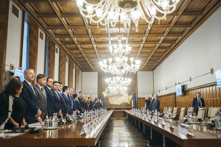 Fotografi 19: Conference of Presidents in Bucharest - Antonio TAJANI, EP President meets with meets with the Romanian government