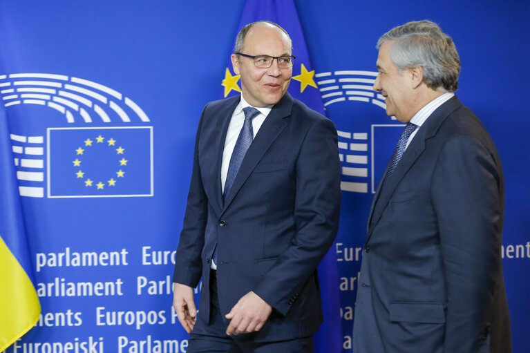 Foto 1: Antonio TAJANI, EP President meets with Andriy PARUBIY, speaker of Ukrainian Parliament