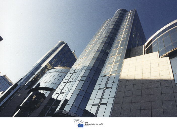 Buildings of the European Parliament in Brussels in 2009