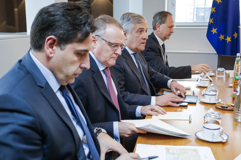 Foto 3: Antonio TAJANI, EP President meets with Andriy PARUBIY, speaker of Ukrainian Parliament