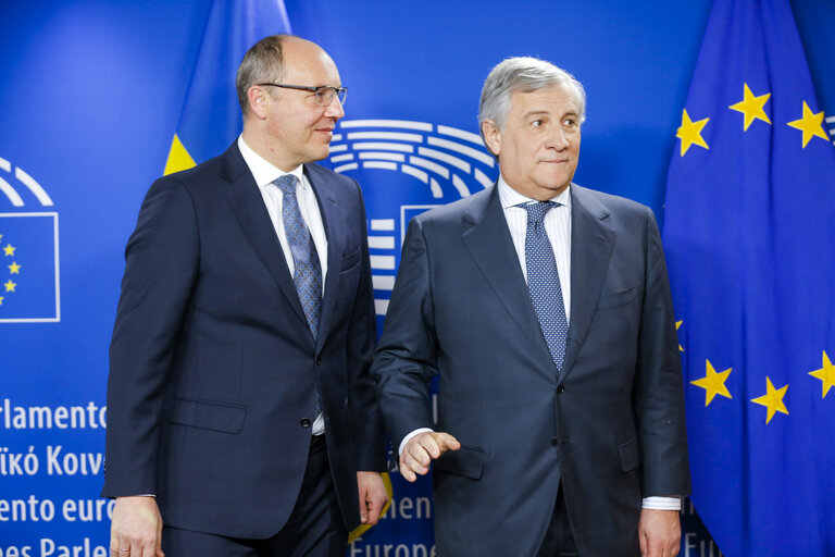 Foto 3: Antonio TAJANI, EP President meets with Andriy PARUBIY, speaker of Ukrainian Parliament