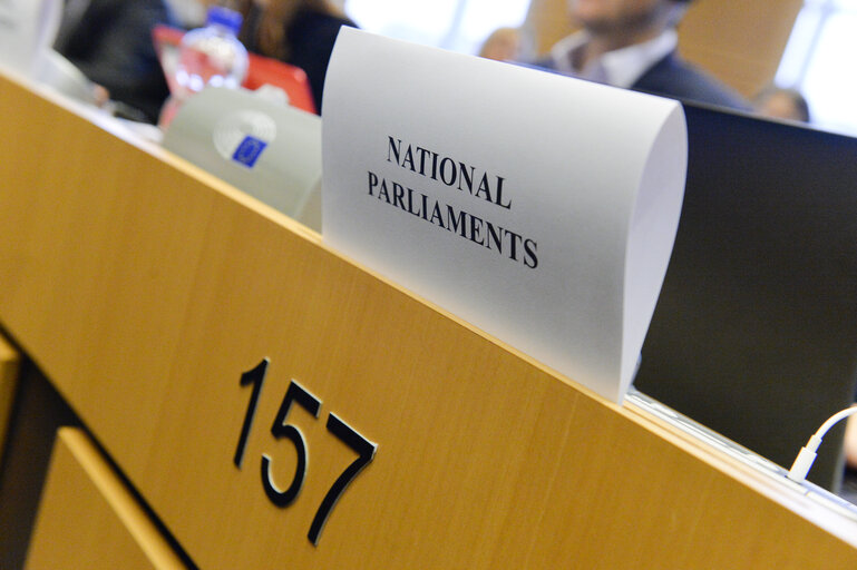 Fotagrafa 7: Interparliamentary Committee Meeting in cooperation with the European network of ombudsmen - Empowering Parliaments And Enforcing Citizens Rights In The Implementation And Application Of Union Law - Welcome words