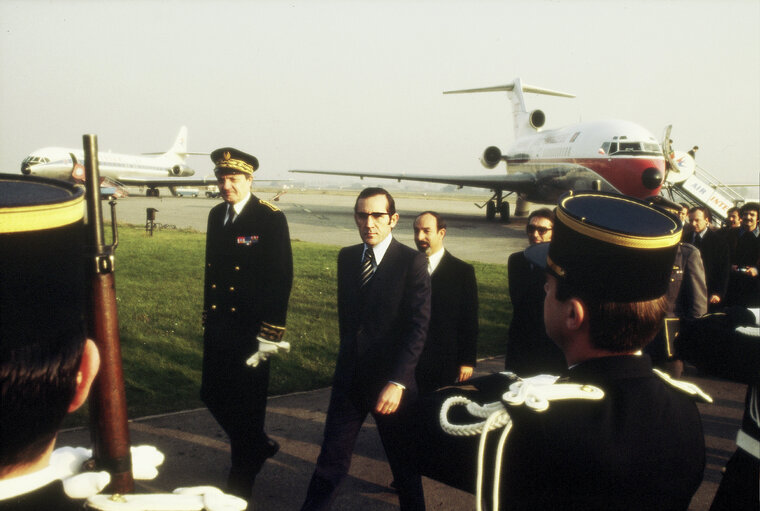 First democratic President of Portugal, EANES, visiting the European Parliament in 1978