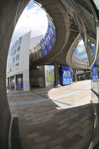 Buildings of the European Parliament in Brussels in 2009