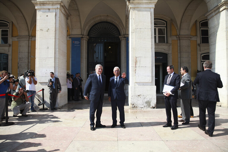 Suriet 4: Official visit of the President of the European Parliament to Portugal -  Antonio COSTA, Portuguese Prime Minister meets with Antonio TAJANI, EP President