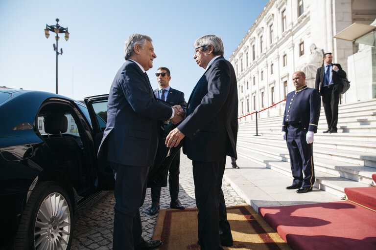 Fotografie 13: Official visit of the President of the European Parliament to Portugal - Eduardo FERRO RODRIGUES, President of the Assembly meets with Antonio TAJANI, EP President